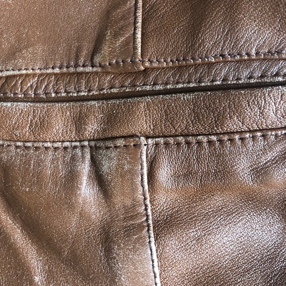 Vintage Leather 80s Vest Made in Italy Large - Picture 11 of 11